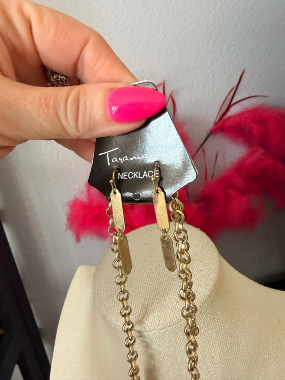 Statement Gold Multi-Layer Fringe Necklace